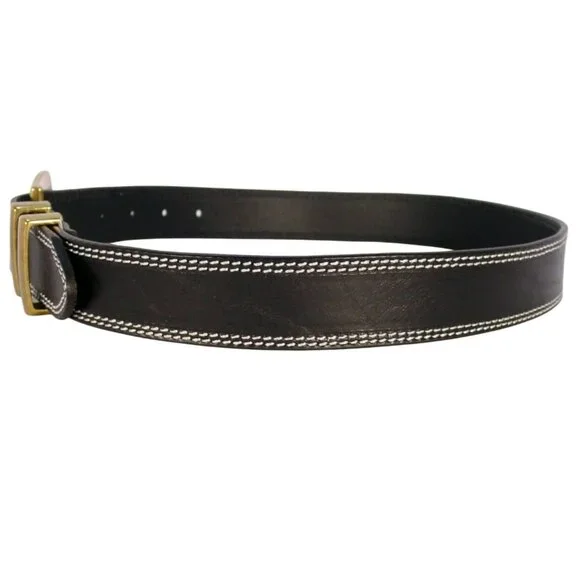 J. CREW Italian Leather Large Gold Buckle Belt BD072 Women's XS - Picture 3 of 7